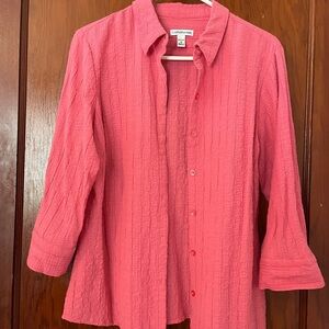 Croft & Barrow Pink Button-Down Shirt NEVER WORN size M